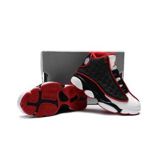 Kids Air Jordan 13 Retro Shoes Classic Black White